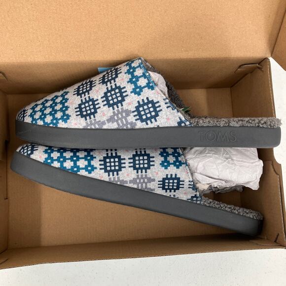 Toms Colab West Elm Frost Grey Snowdon Repreve Two Tone Felt Harbor Clog Slipper - Picture 6 of 8